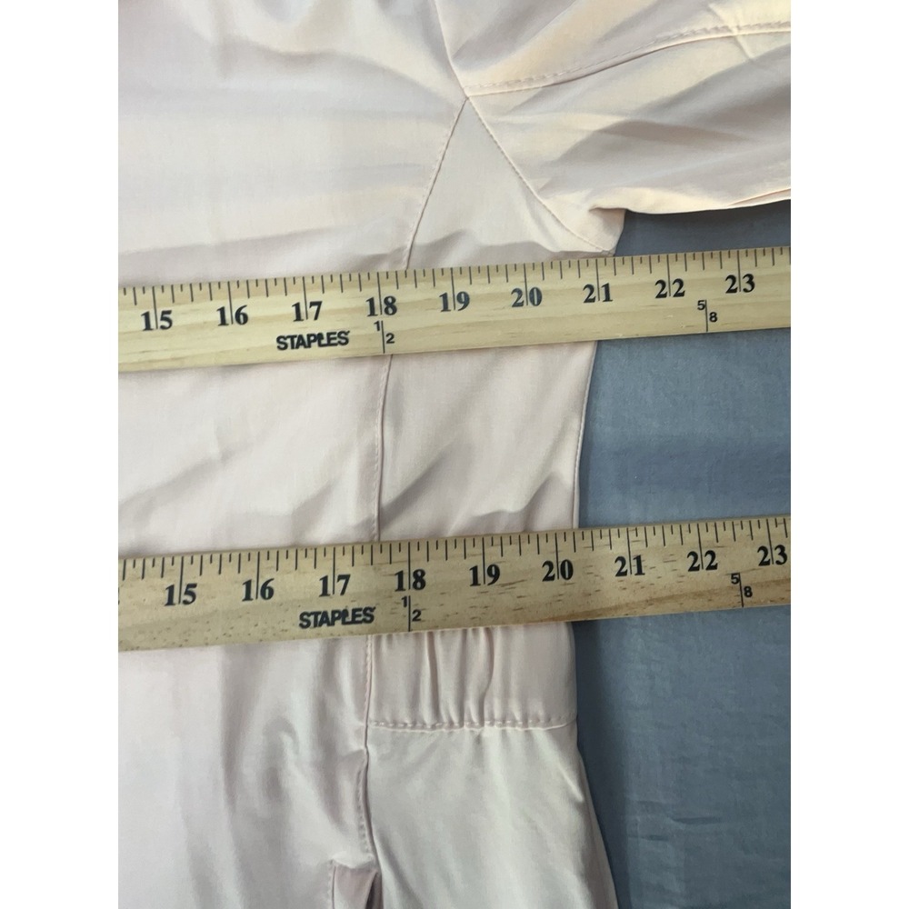 Windbreaker Jacket Women L Petal Pink Full Zip Pockets Athleisure Coastal Hike - Picture 10 of 12